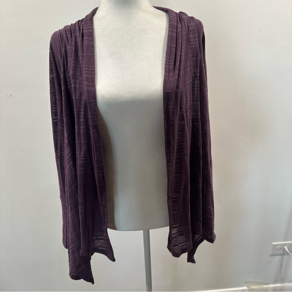 Columbia Purple Sheer Drape Open Lightweight Breezy Cardigan Women’s size Medium